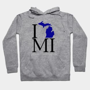 I Love Michigan - Blue Hoodie